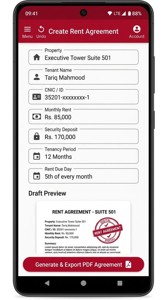 RentIt Digital Rent Agreement Generator
